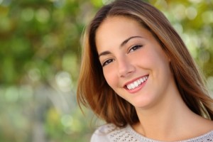 smiling brunette