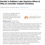 Dr. Colin Morton, a dentist in Ballston Lake, NY, explains who can benefit from dental implants.